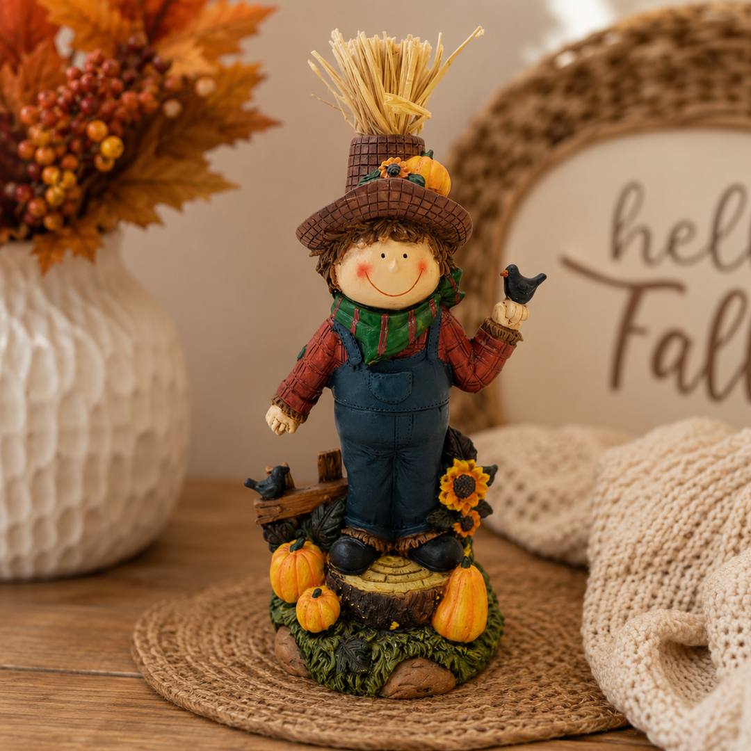 Happy Harvest Scarecrow Figurine