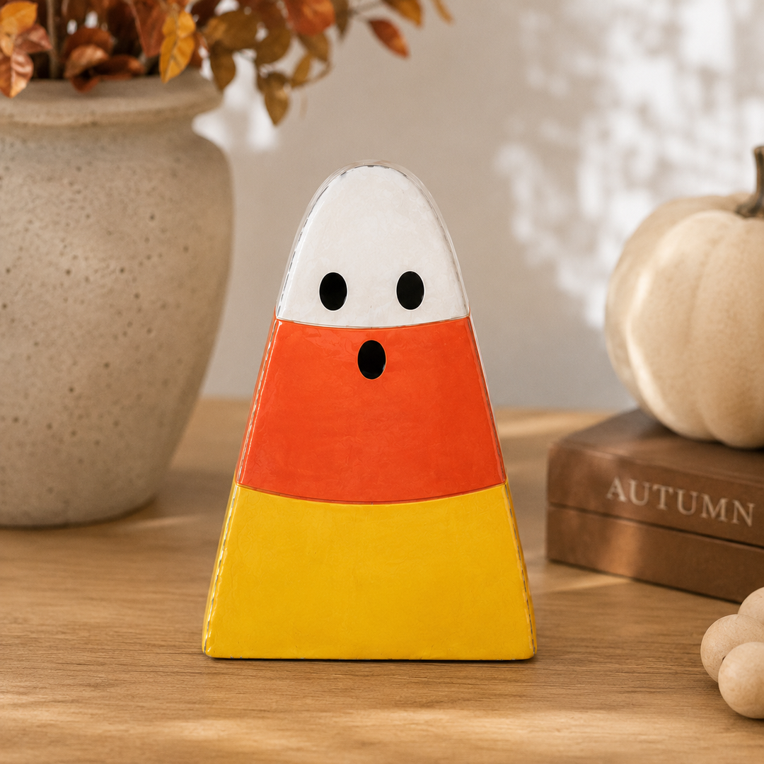 Candy Corn Metal Block Sitter