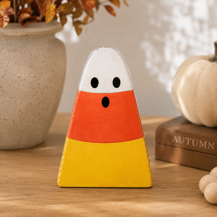 Candy Corn Metal Block Sitter