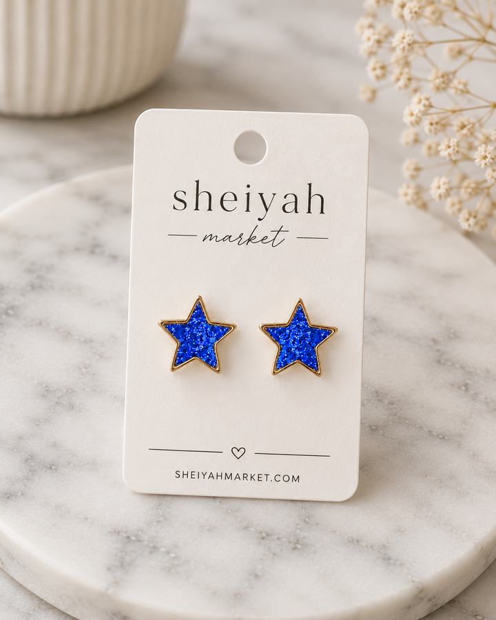 Star Glitter Studs