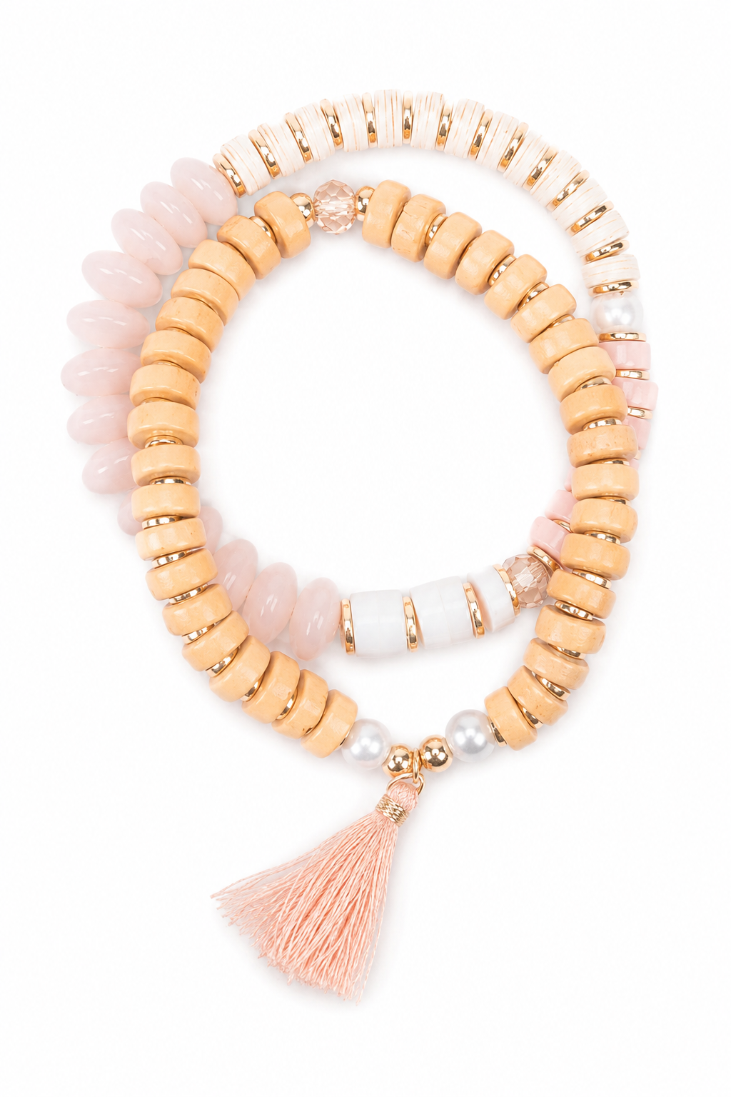 Paloma Mango Wood Layered Stretch Bracelet