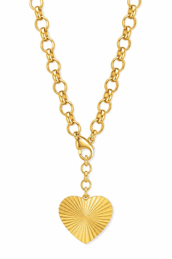Ellie Vail Shiloh Heart Lariat Necklace