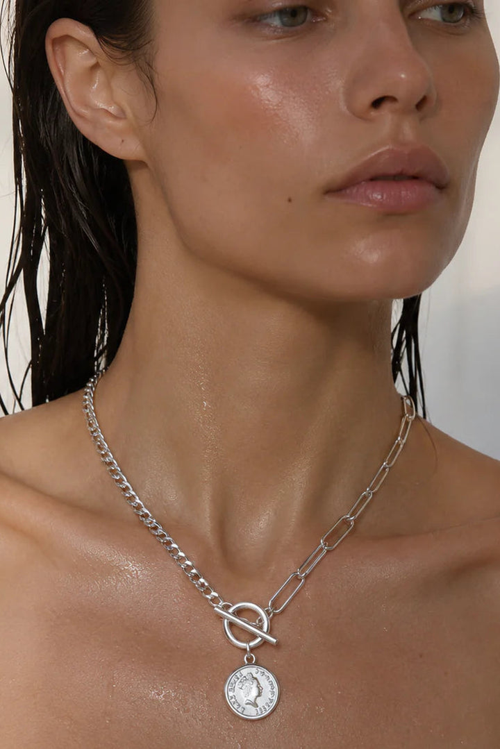 Ellie Vail Stacie Toggle Chain Coin Necklace