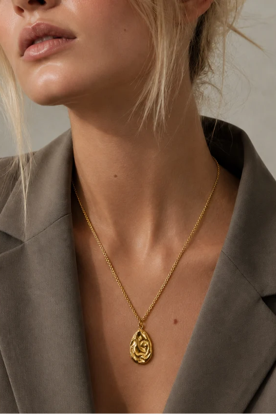 Ellie Vail Vivienne Molten Teardrop Pendant Necklace