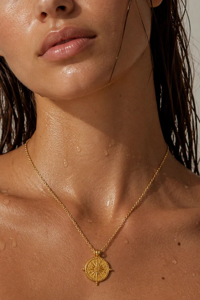 Ellie Vail Beckett Sun Disc Pendant Necklace