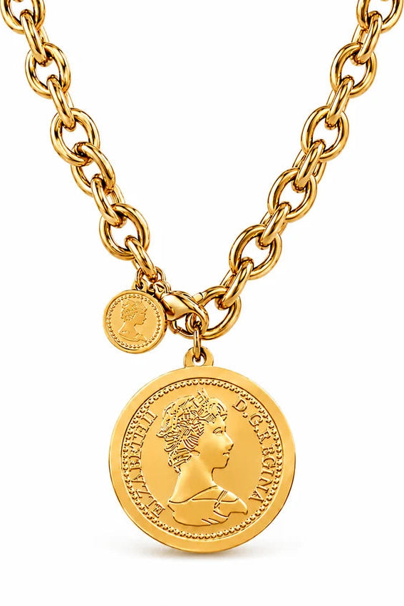 Ellie Vail Odette Coin Chain Necklace