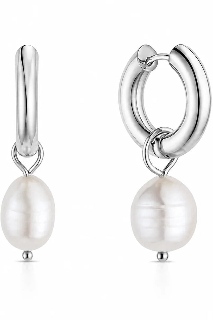 Ellie Vail Melrose Mini Hoop Pearl Earring