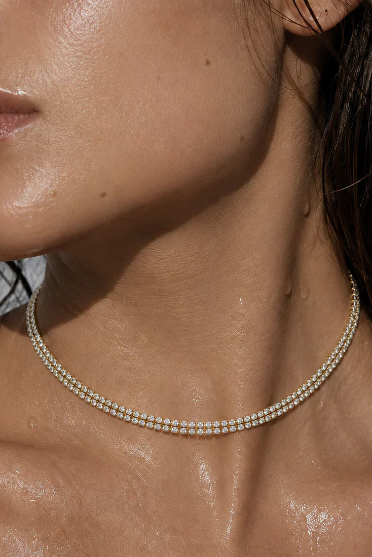 Ellie Vail Rosie Double Tennis Choker Necklace