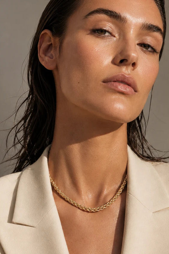 Ellie Vail Romy Wheat Chain Choker Necklace