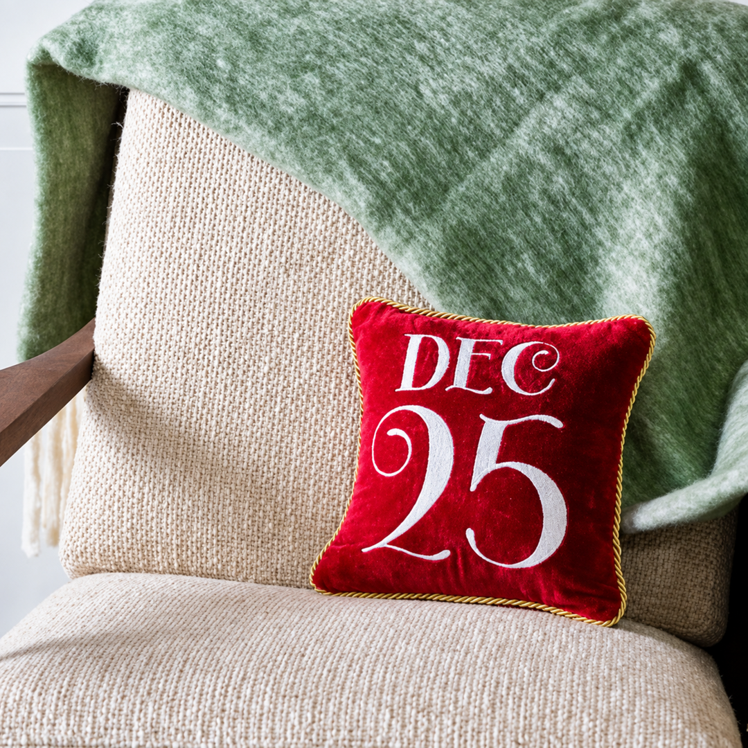 Christmas Morning Velvet Pillow