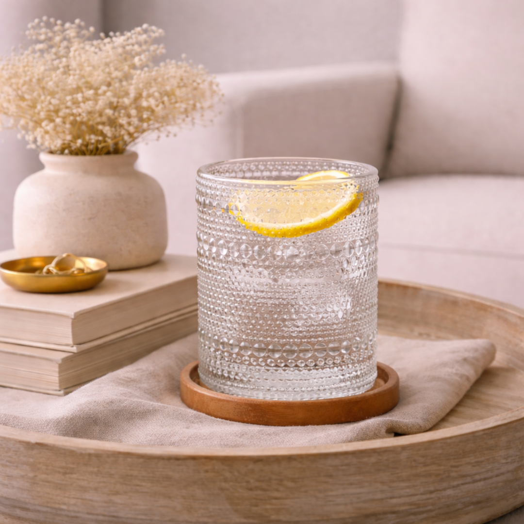 Clear Dot Glass Cup