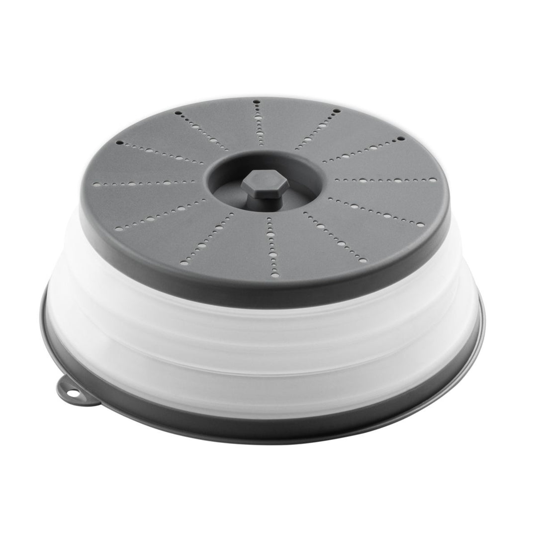 Gray spool of trimmer line on a white background