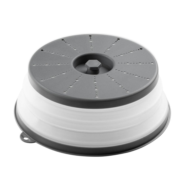 Gray spool of trimmer line on a white background
