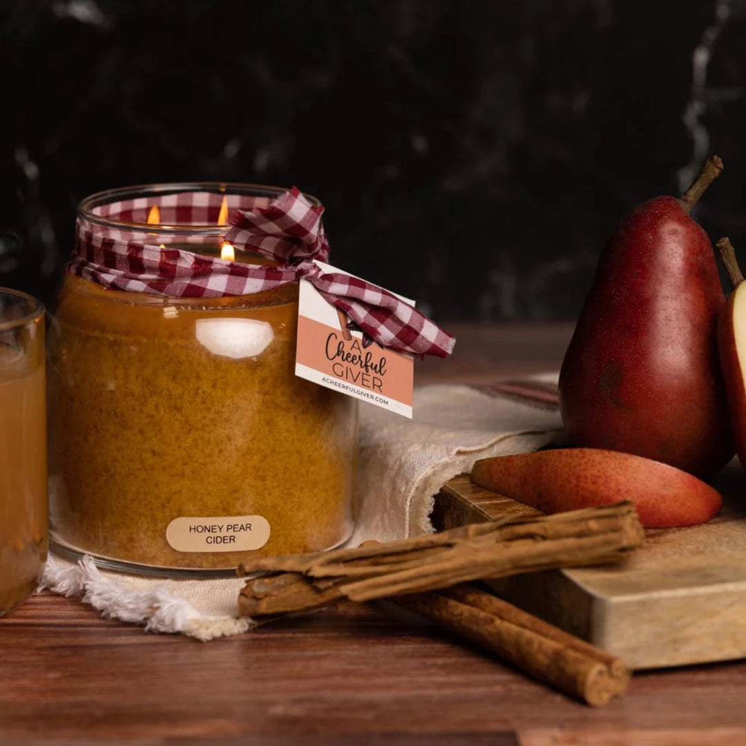 Honey Pear Cider Jar Candle