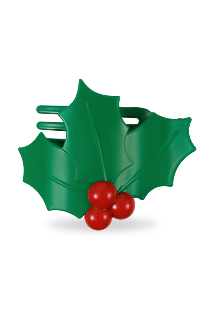 Teleties Holly Leaves Flat Hair Clip
