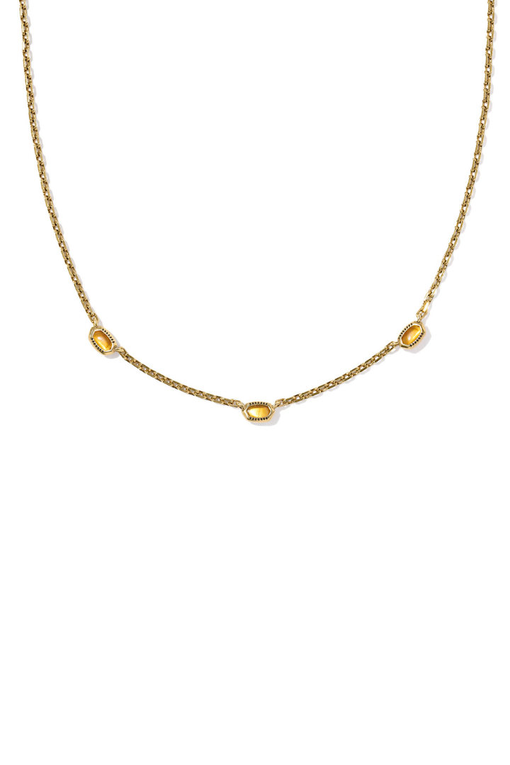 Kendra Scott Mini Elisa Three Stone Strand Necklace