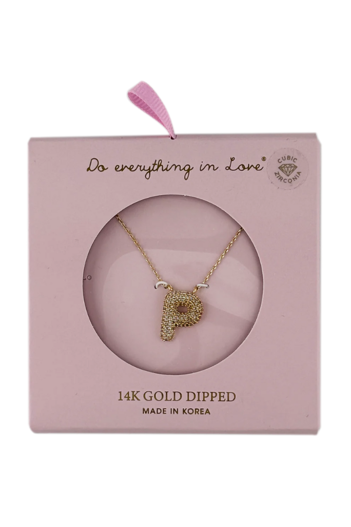 Textured Initial Necklace