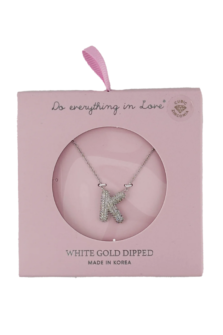 Textured Initial Necklace