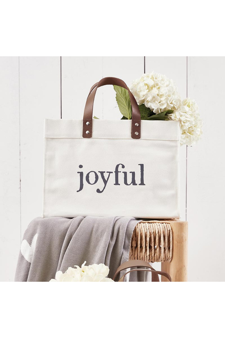 Mini Canvas Tote Joyful