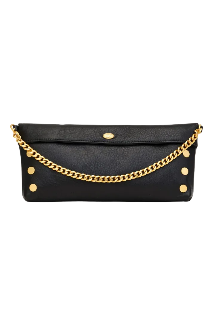 Hammitt Invitation Clutch - Black/Brushed Gold