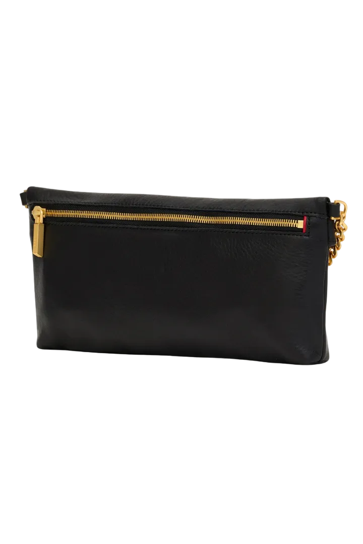 Hammitt Invitation Clutch - Black/Brushed Gold