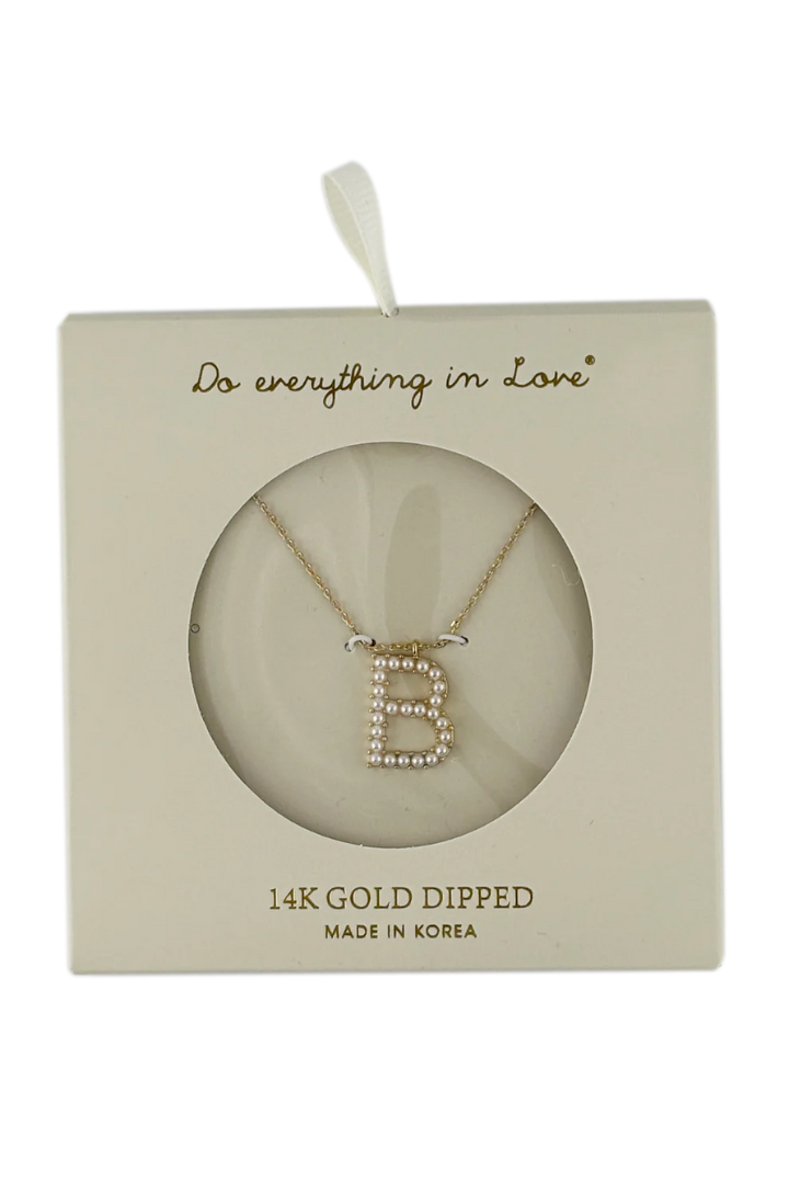Pearl Initial Necklace