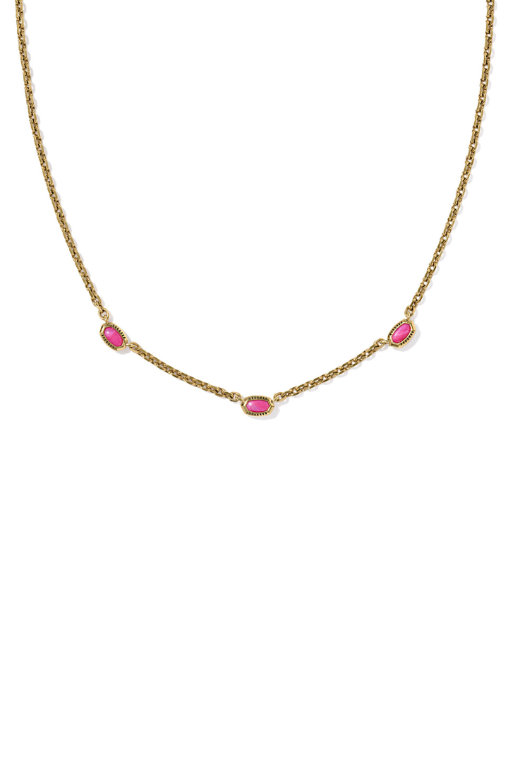Kendra Scott Mini Elisa Three Stone Strand Necklace