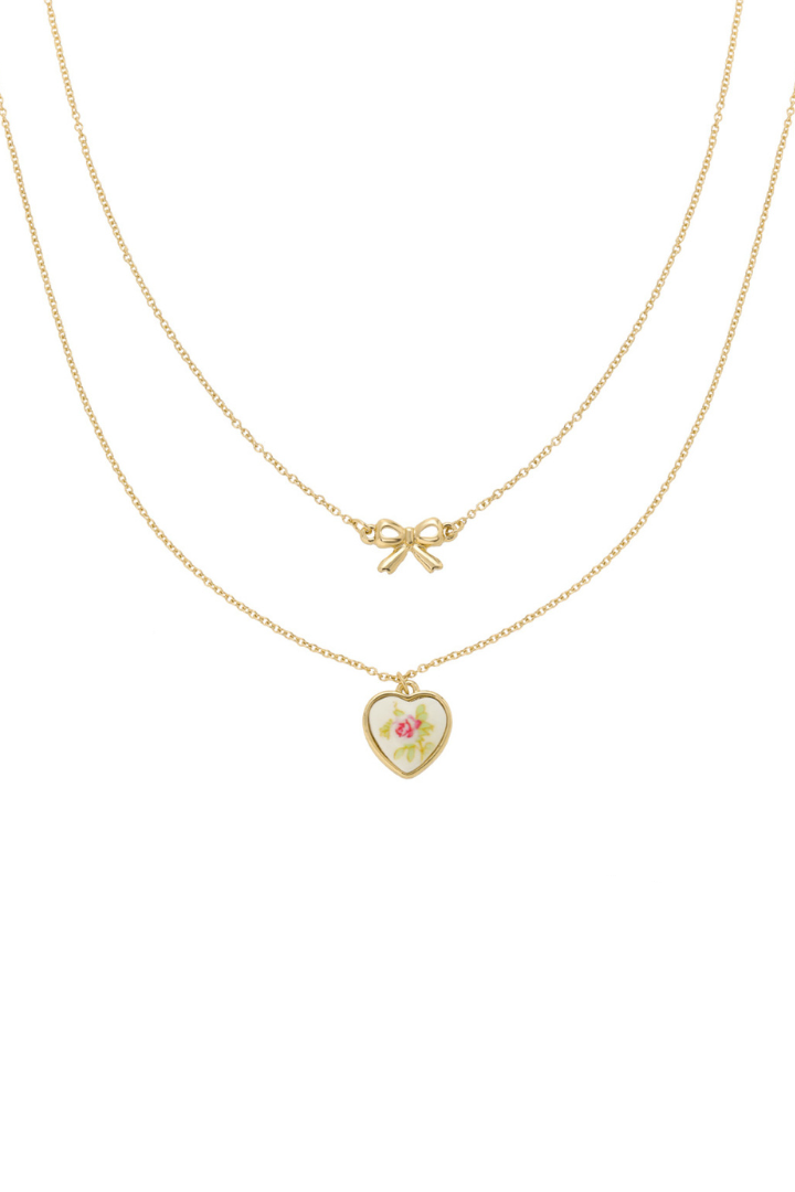 Heart Bow Necklace