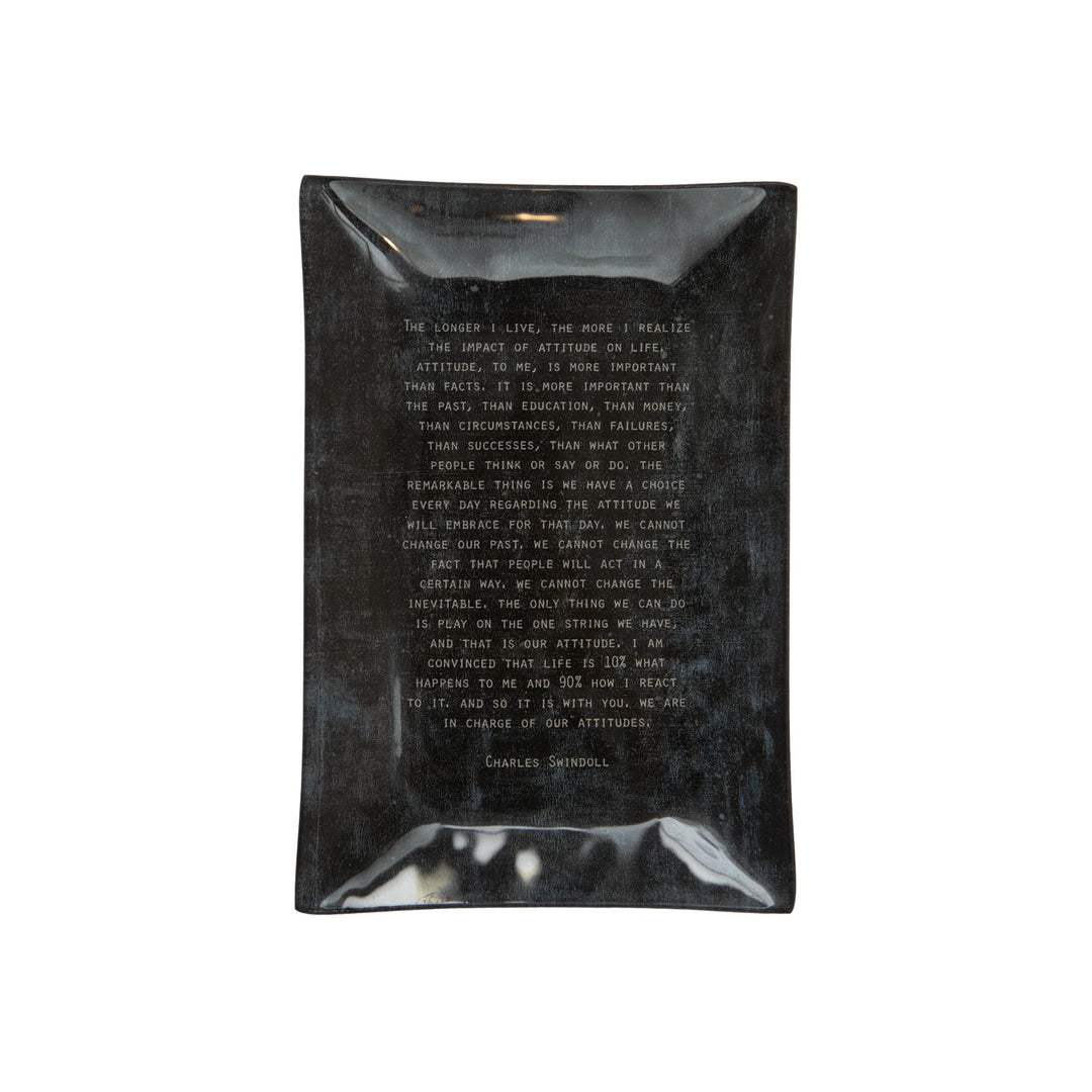 Refined Decoupage Quote Plate