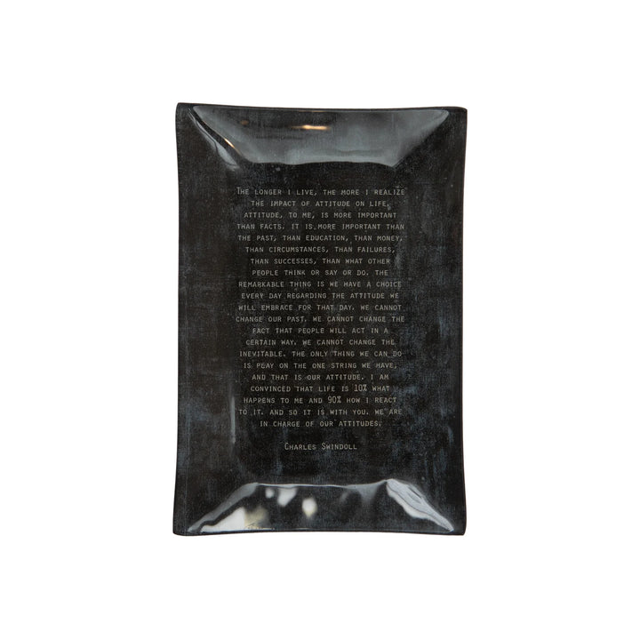Refined Decoupage Quote Plate