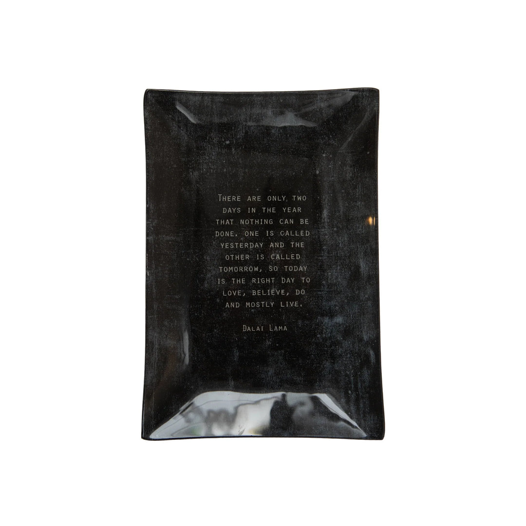 Refined Decoupage Quote Plate