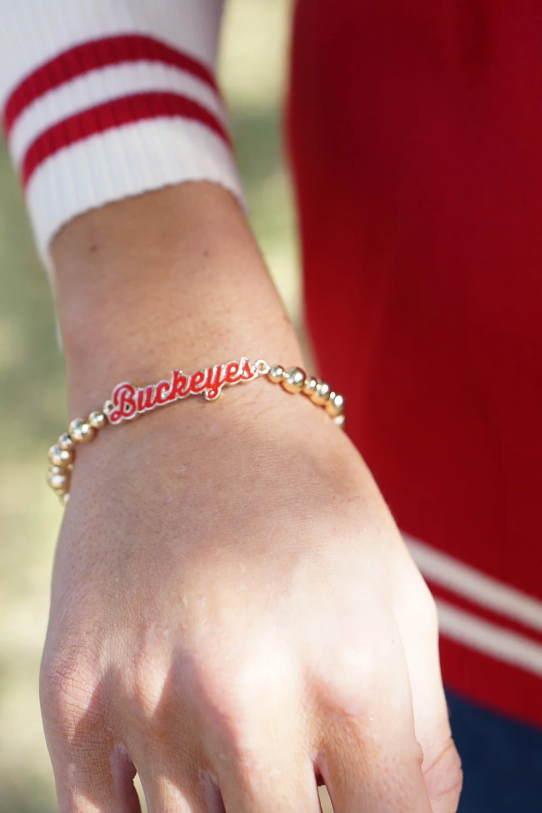 Ohio State Buckeyes Enamel Stretch Bracelet