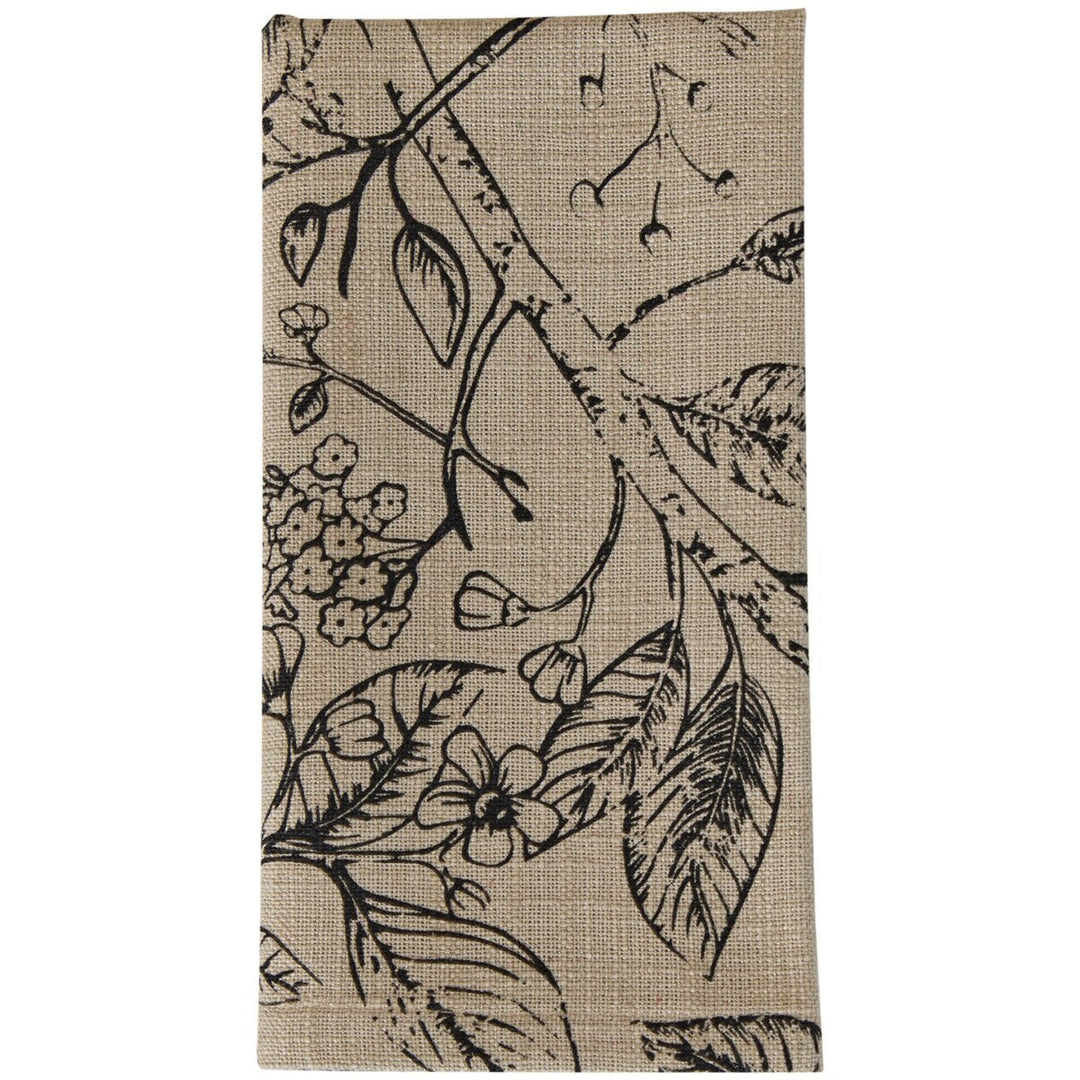 Floral and leaf pattern on a textured background