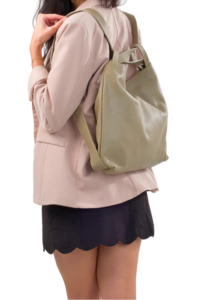 Italian Leather Tote / Backpack