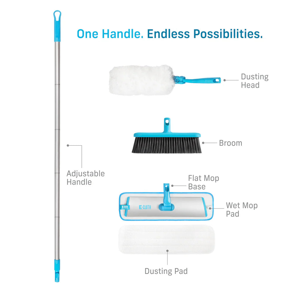 E-Cloth Easy Click 4-in-1 Dusting & Floor Care Kit