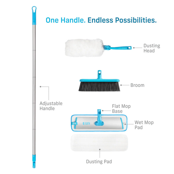 E-Cloth Easy Click 4-in-1 Dusting & Floor Care Kit