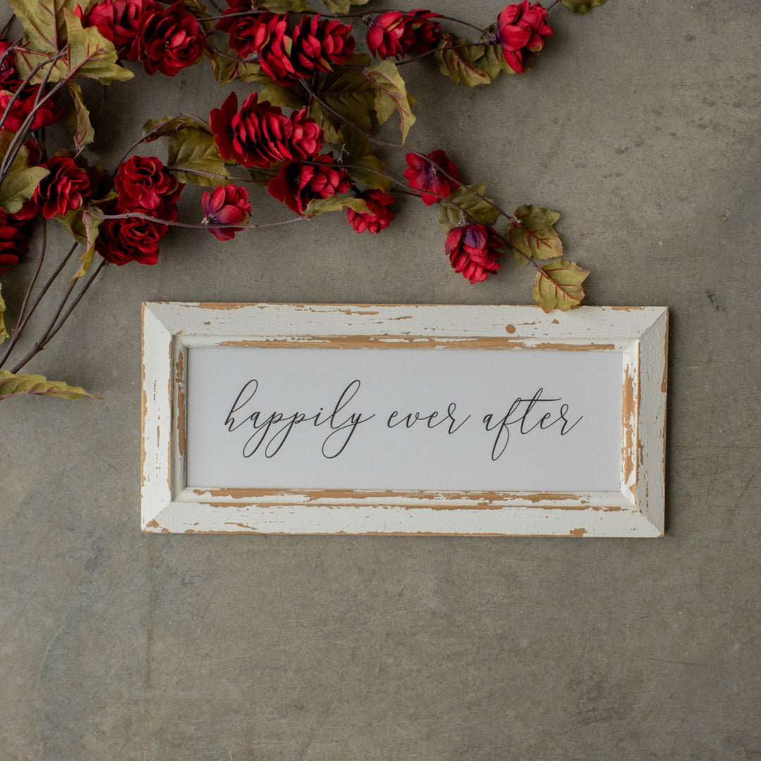 Happily Ever After Rustic Sign