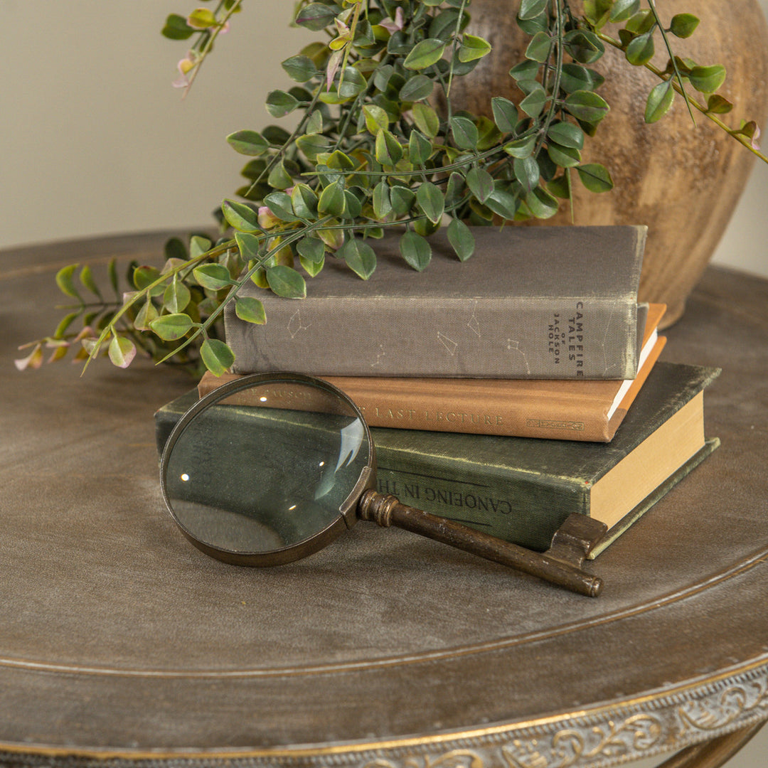Aged Key Magnifying Glass