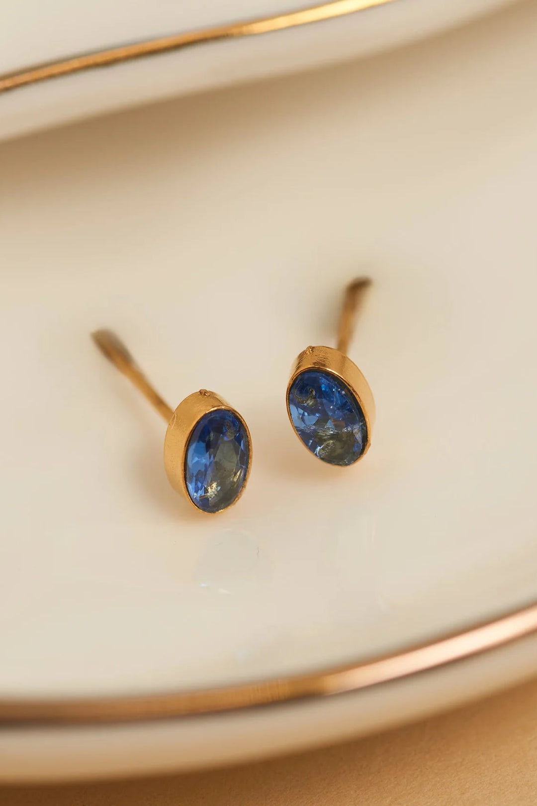 Narelle Waterproof Oval Gem Stud Earrings