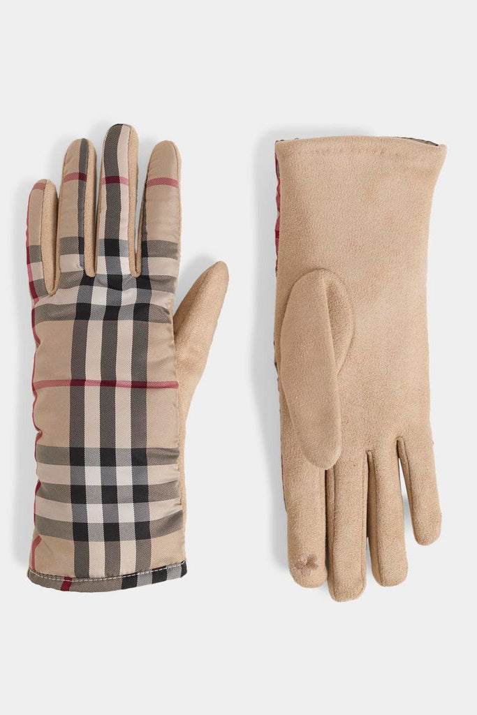 Plaid Touchscreen Gloves