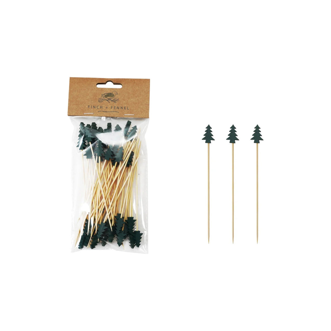 Evergreen Tree Bamboo Skewers