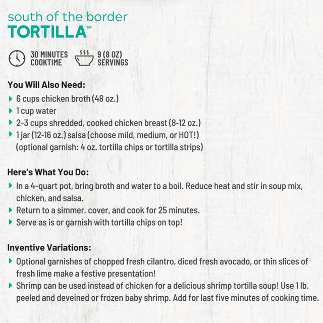 South of Border Tortilla Soup Mix