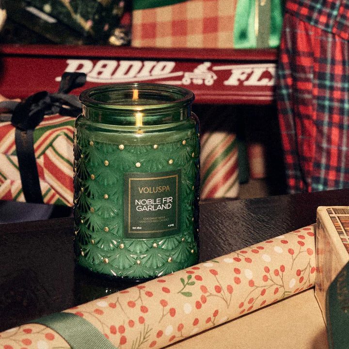 Voluspa Noble Fir Garland Candle