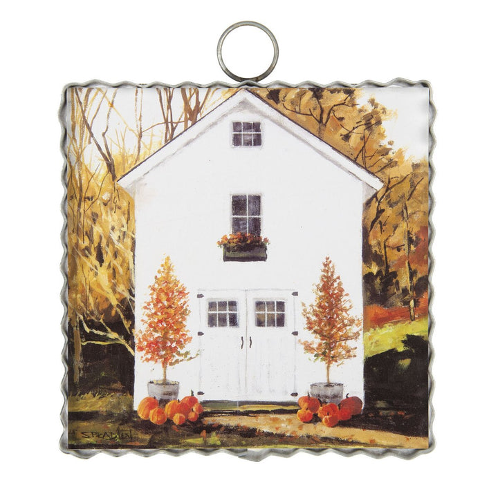 Scalloped Mini Autumn Art Plaque