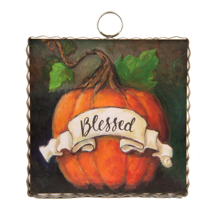 Scalloped Mini Autumn Art Plaque