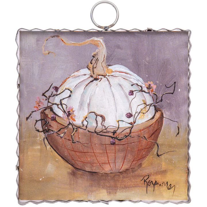 Scalloped Mini Autumn Art Plaque
