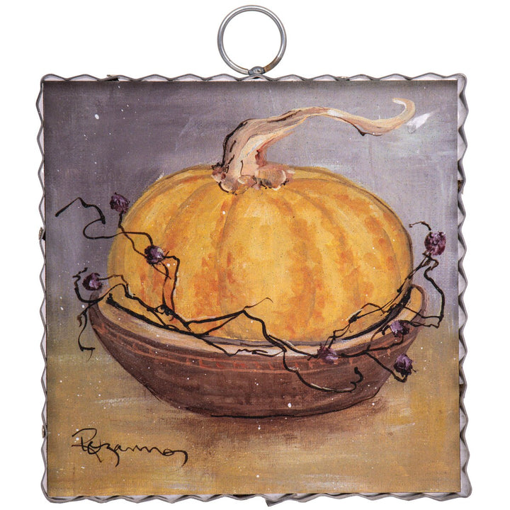 Scalloped Mini Autumn Art Plaque