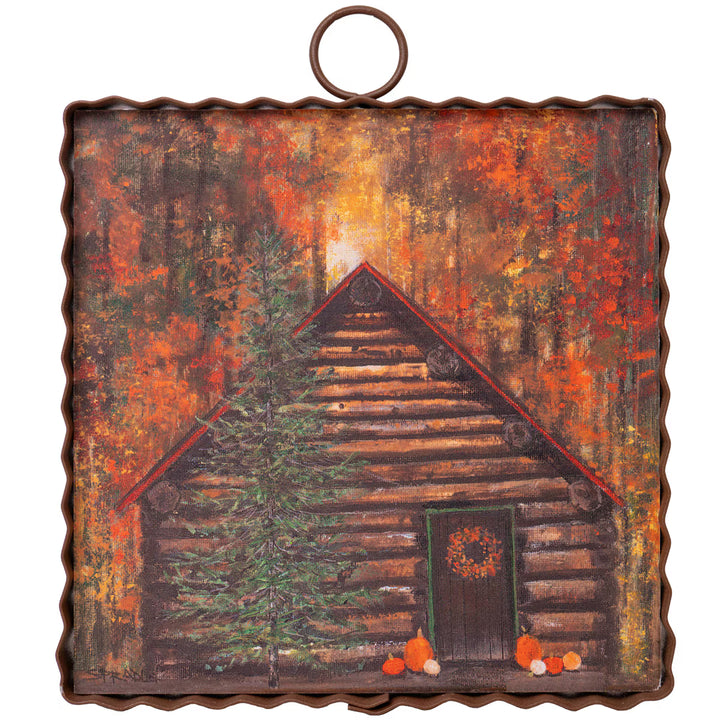 Scalloped Mini Autumn Art Plaque
