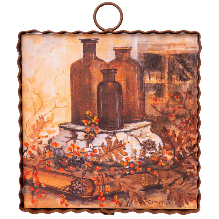 Scalloped Mini Autumn Art Plaque