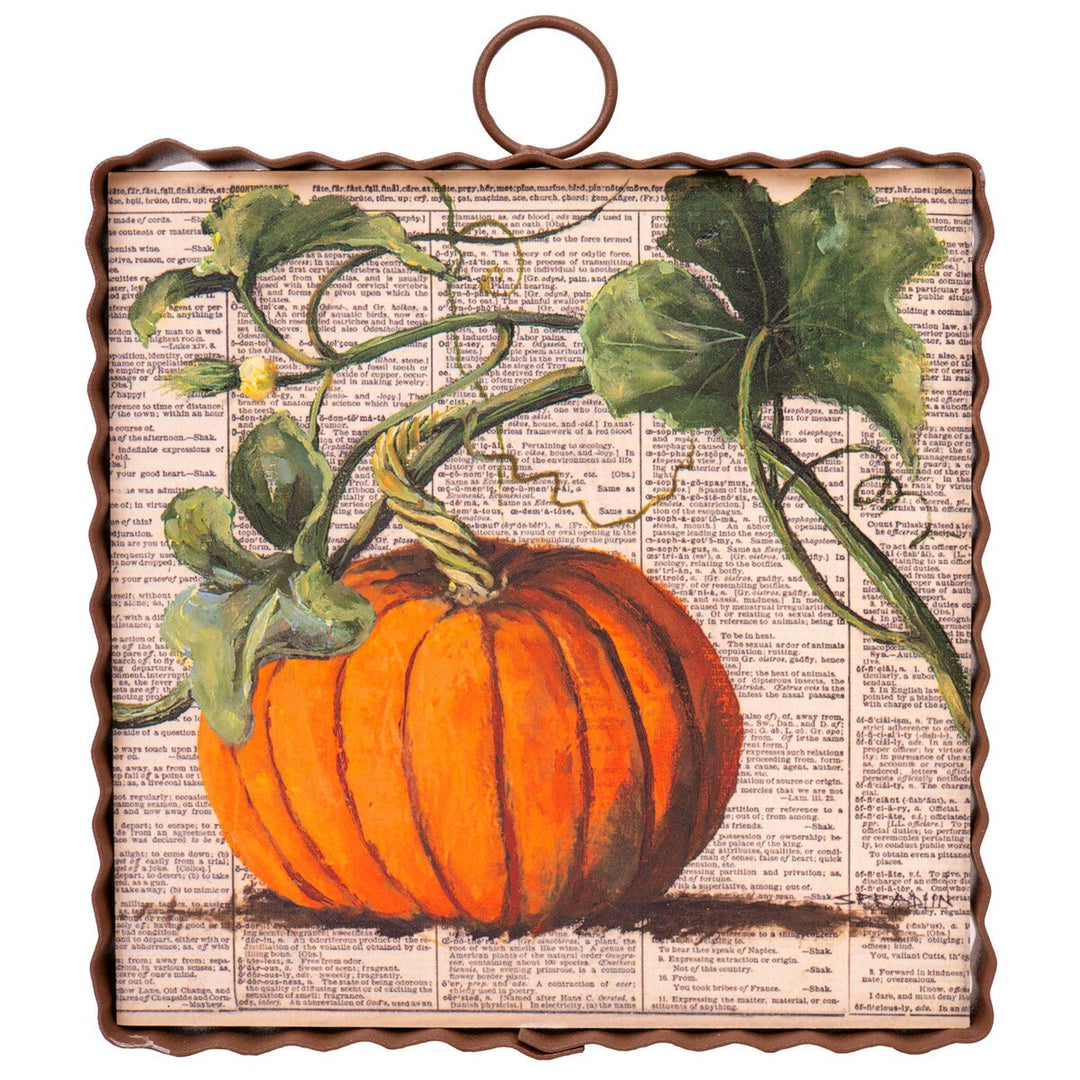 Scalloped Mini Autumn Art Plaque